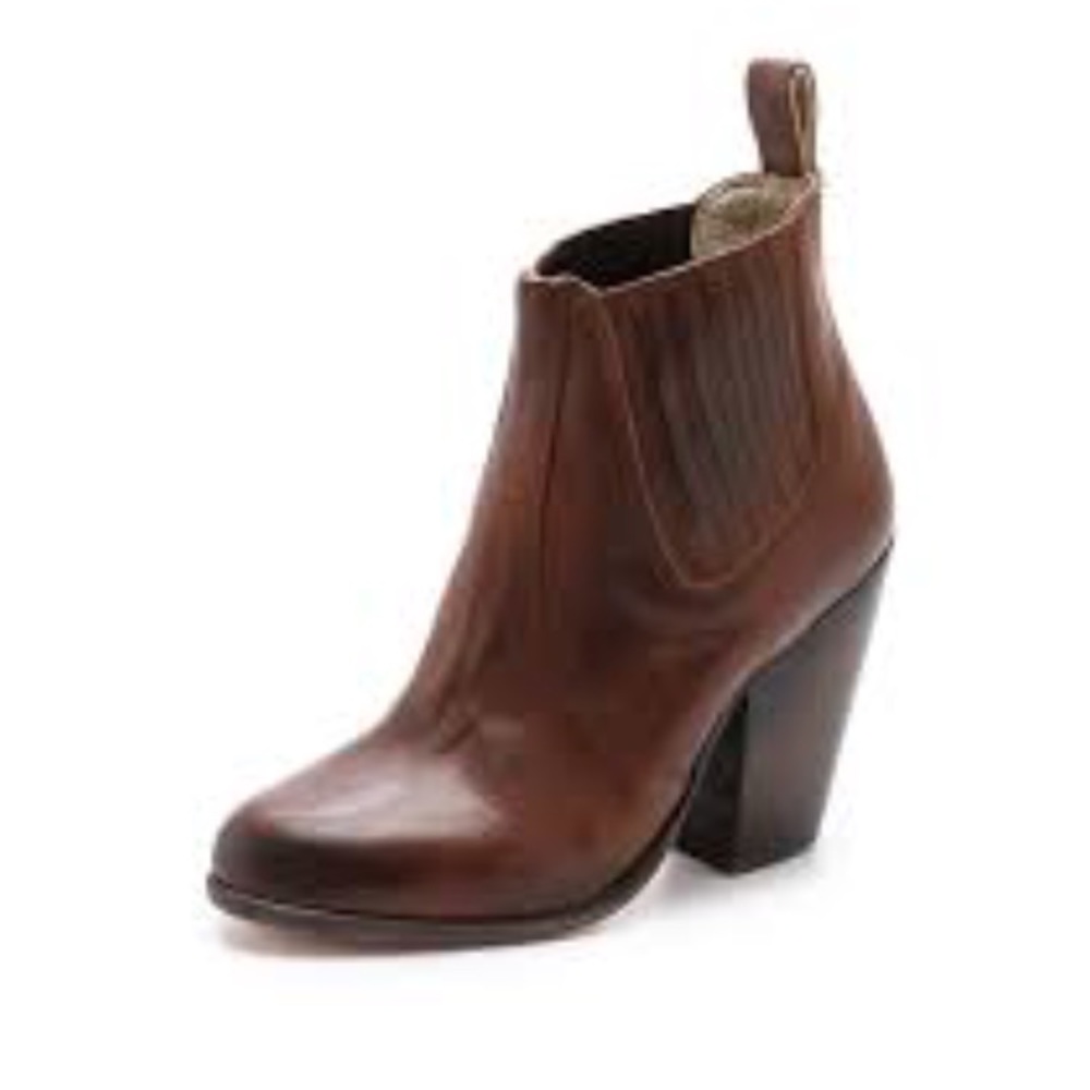 Brown Leather Booties